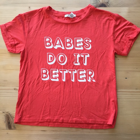 Forever 21 graphic tee red orange size S EUC - Picture 2 of 6